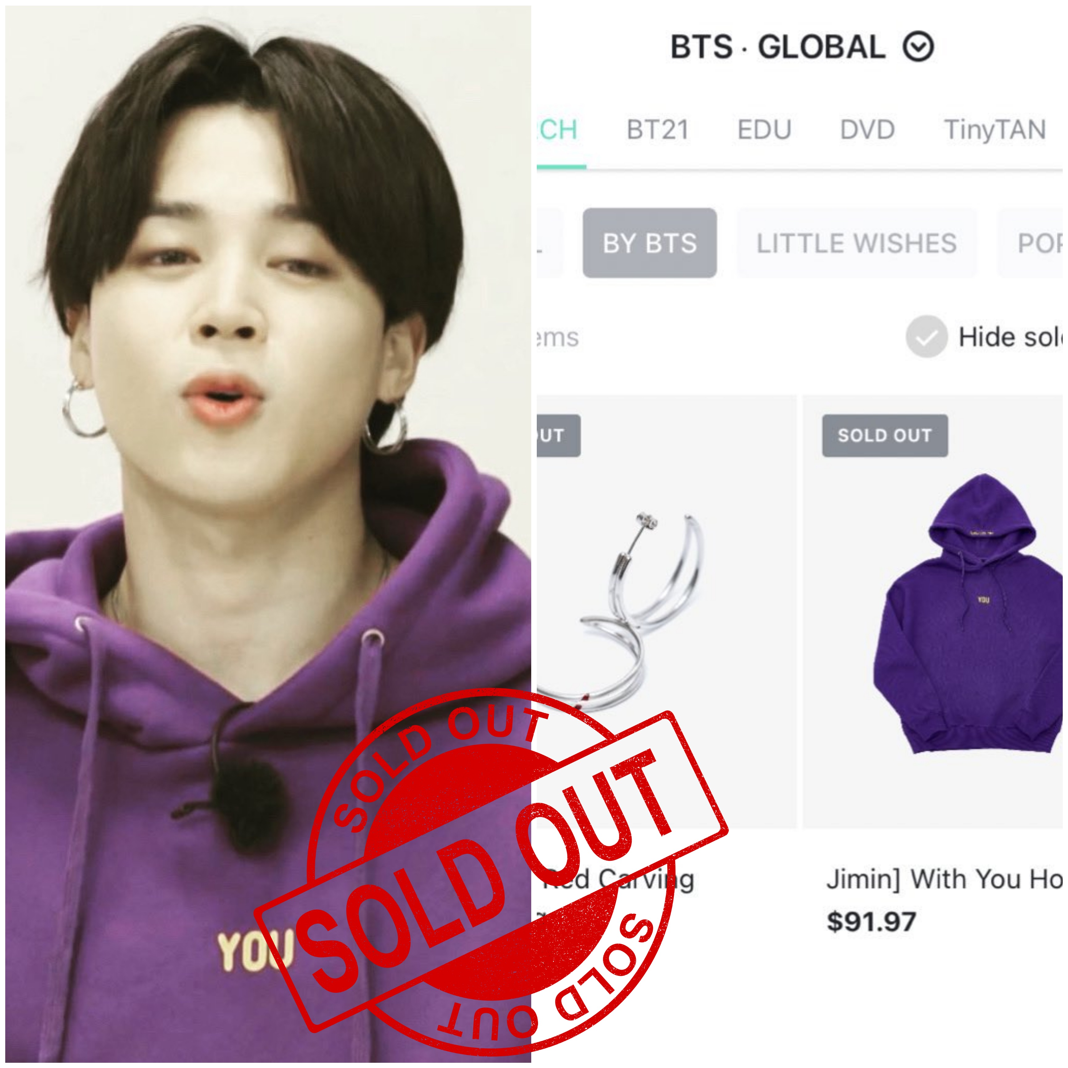 BTS JIMIN WITH YOU HOODY Mサイズ